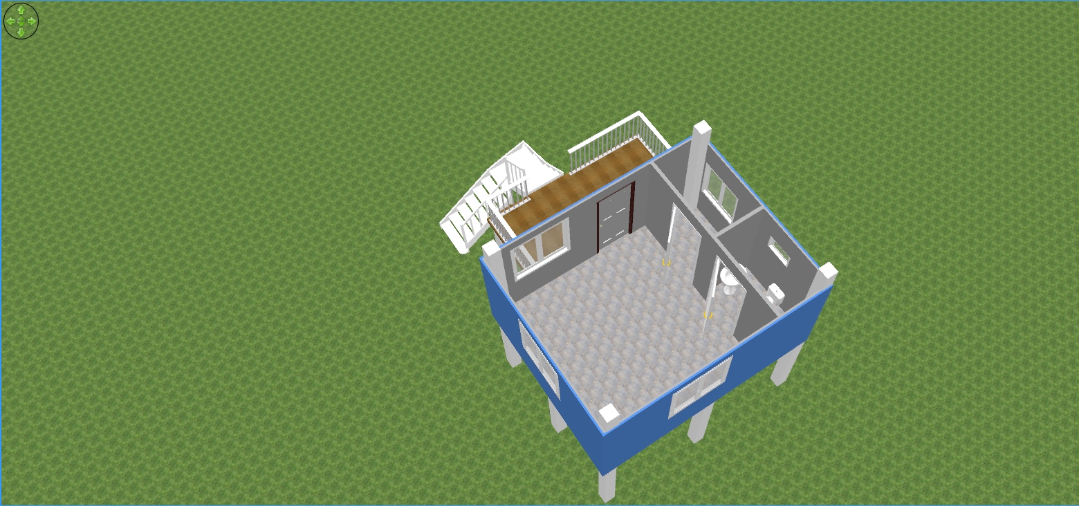 บ้านน็อคดาวน์เป็นโครงสร้างเหล็ก ขนาด 4*6 เมตร สูง 2.4 เมตร