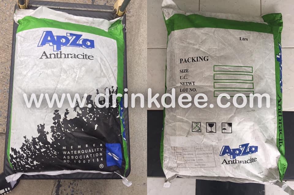 สารกรองแอนทราไซท์ ANTHRACITE ยี่ห้อ APZA (50 ลิตร/ถุง)