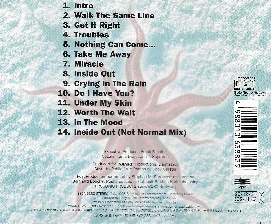 Used CD,Culture Beat - Inside Out (A+)(1995)(Japan)