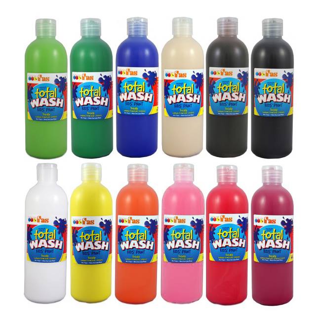สี FAS Total Wash Kid’s Paint 500 ml (สีโปสเตอร์ล้างออกหมดจด)