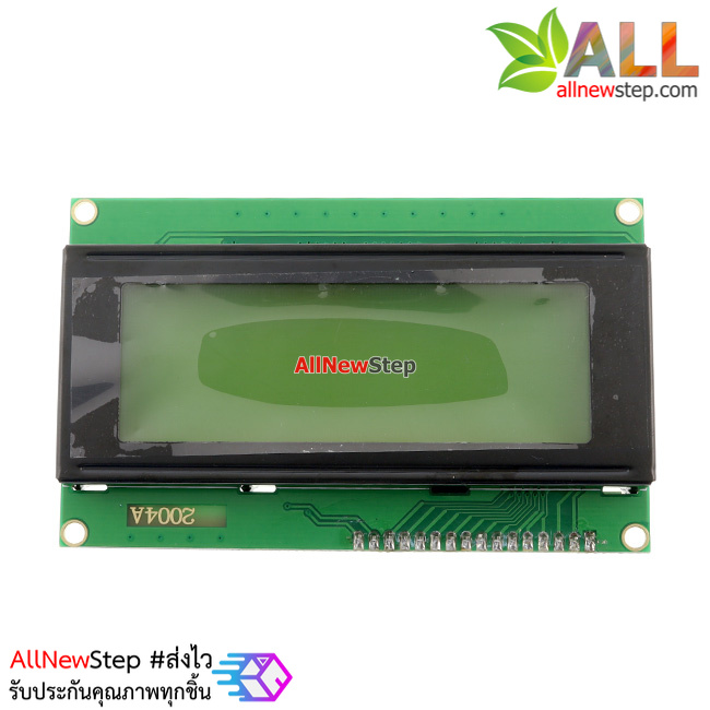 2004 LCD (Yellow Screen) ขนาด 20 ตัวอักษร 4 แถว 20x4 LCD with backlight of the LCD screen พร้อม I2C Interfaae