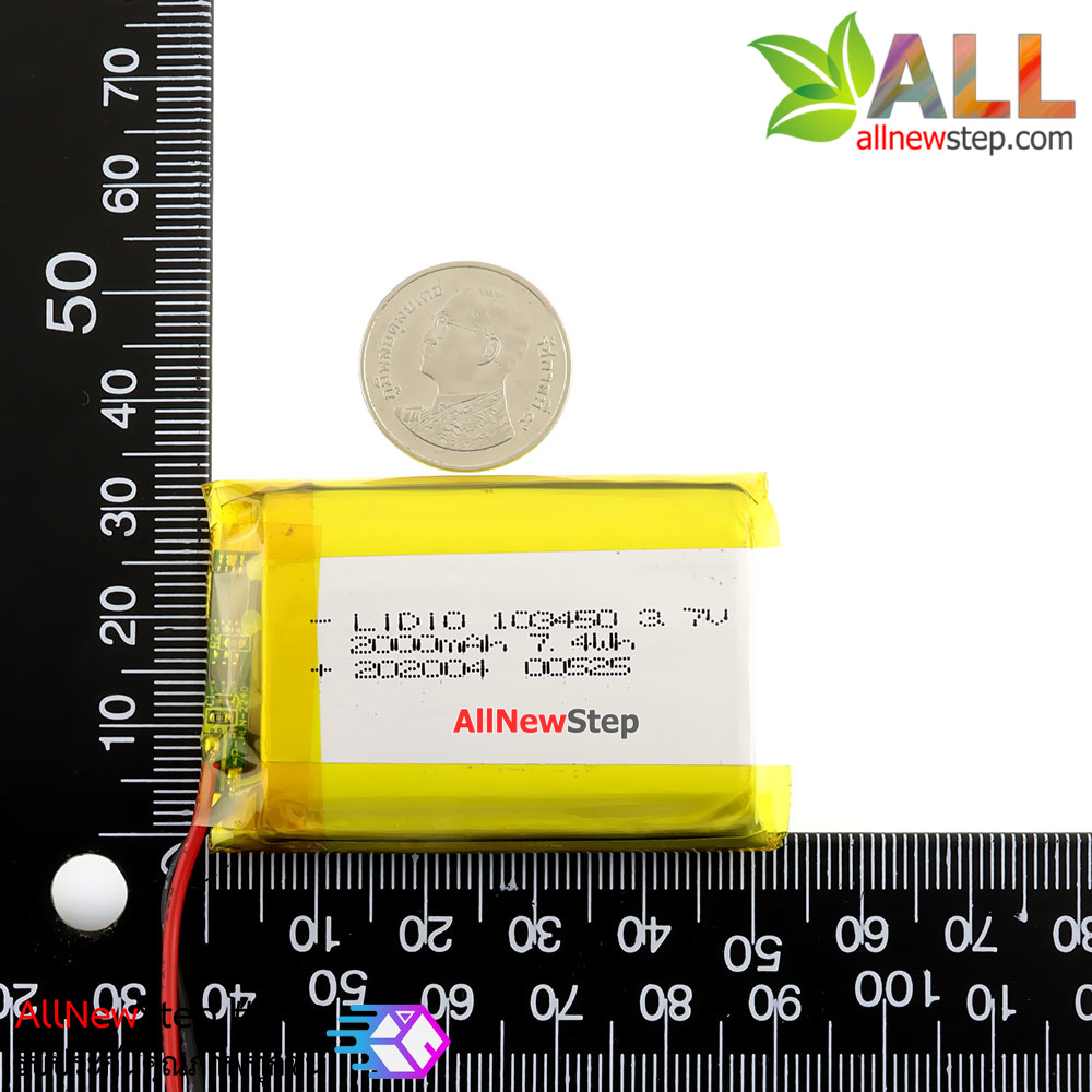 3.7V 2000mAh Lithium Battery Li-ion Rechargeable ถ่านชาร์จ Li-ion 3.7V ความจุ 2000mAh ขนาด 103450