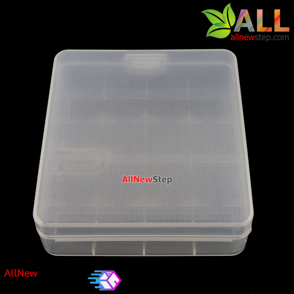 Plastic Transparent White 4x 18650 Battery Case Holder Storage Box กล่องเก็บรักษาแบตเตอร์รี่ 18650 ขนาด 4 ก้อน