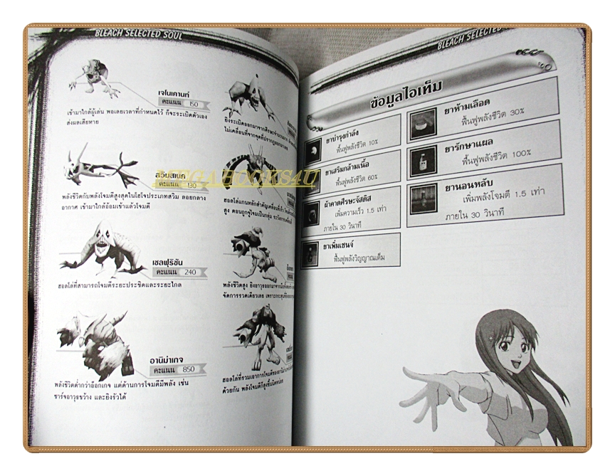 คู่มือเฉลยเกมส์ BLEACH SELECTED SOUL สภาพดี