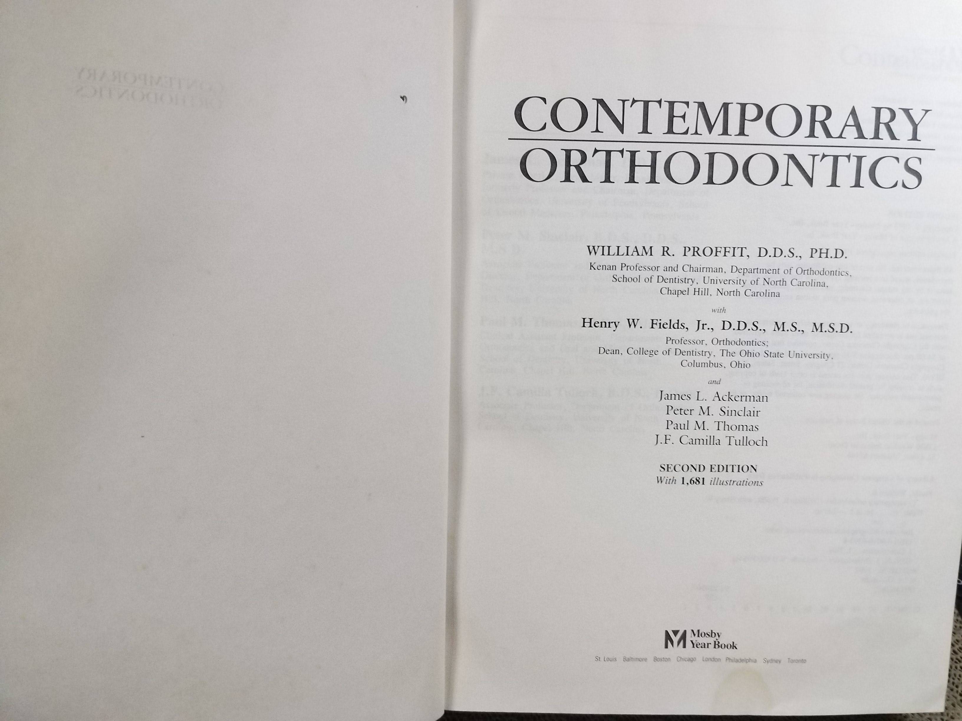 ตำรา Contemporary Orthodontics (2nd)