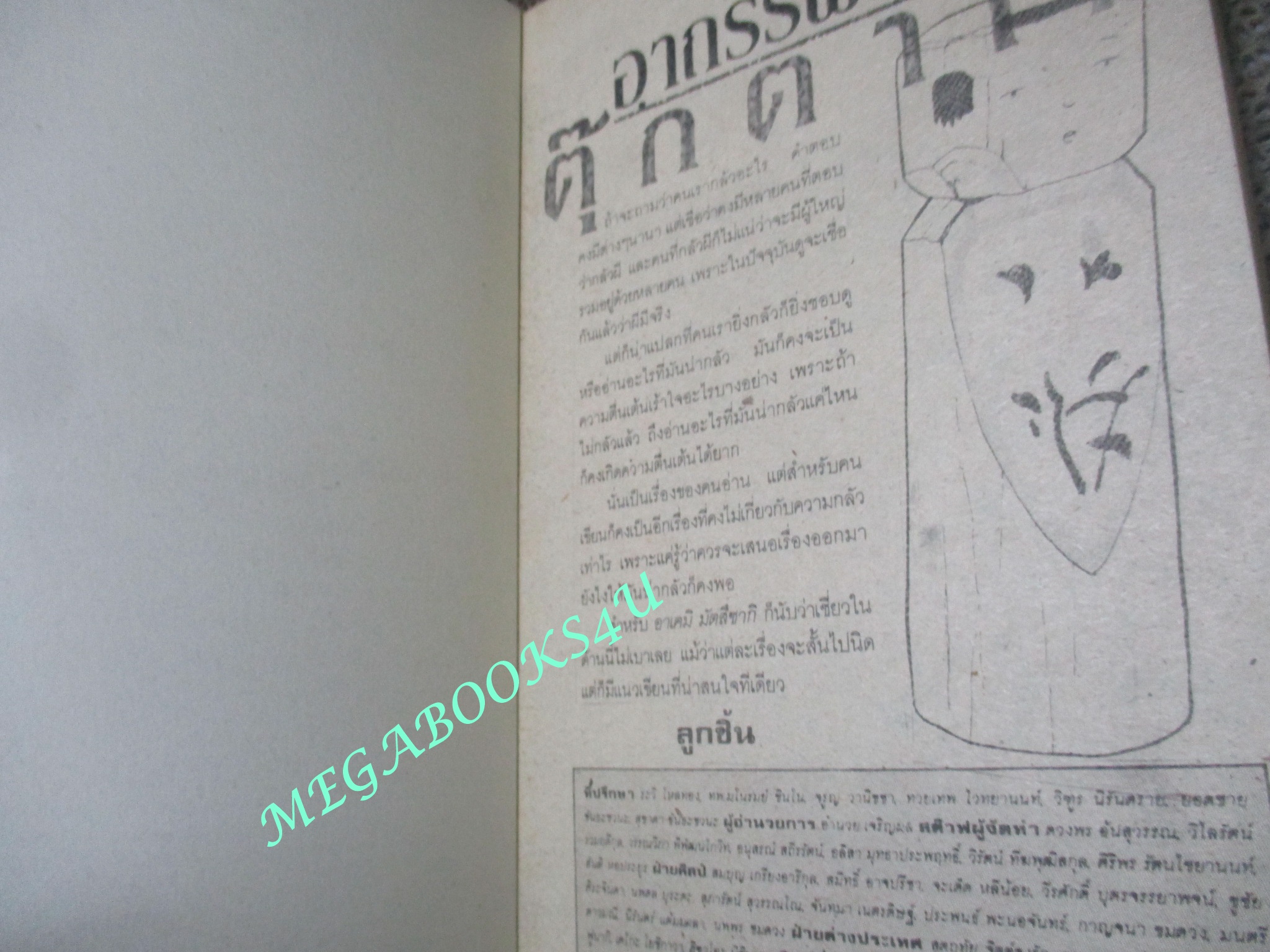 การ์ตูนบ้าน อาถรรพณ์ตุ๊กตาไม้ / เล่มเดียวจบ / สยามฯ /