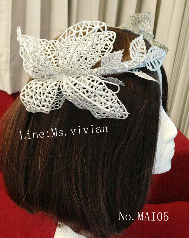 MAI05 มงกุฎผีเสื้อตัวใหญ่สีเงิน (งาน handmade)**สินค้ามีจำกัดในเเต่ละล๊อต**