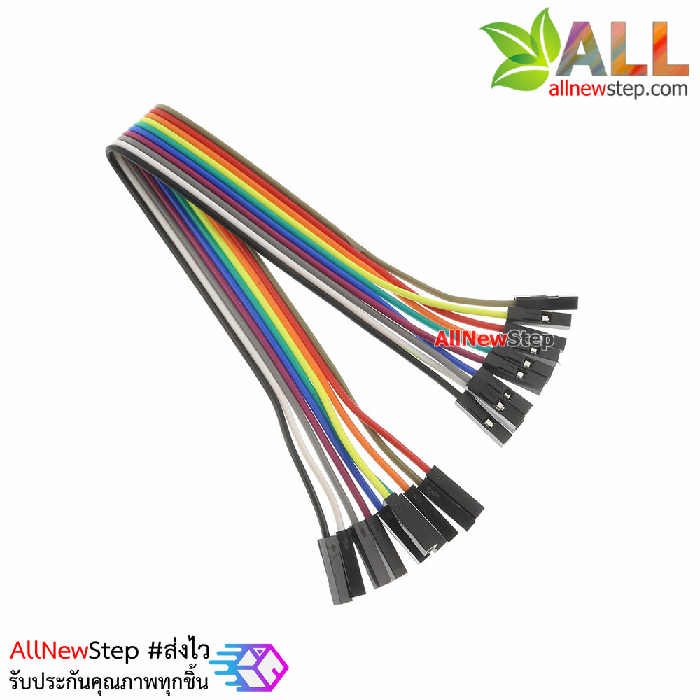 สายไฟ จัมเปอร์ เมีย-เมีย Jumper Wire สายแพ ยาว 20cm จำนวน 10 เส้น