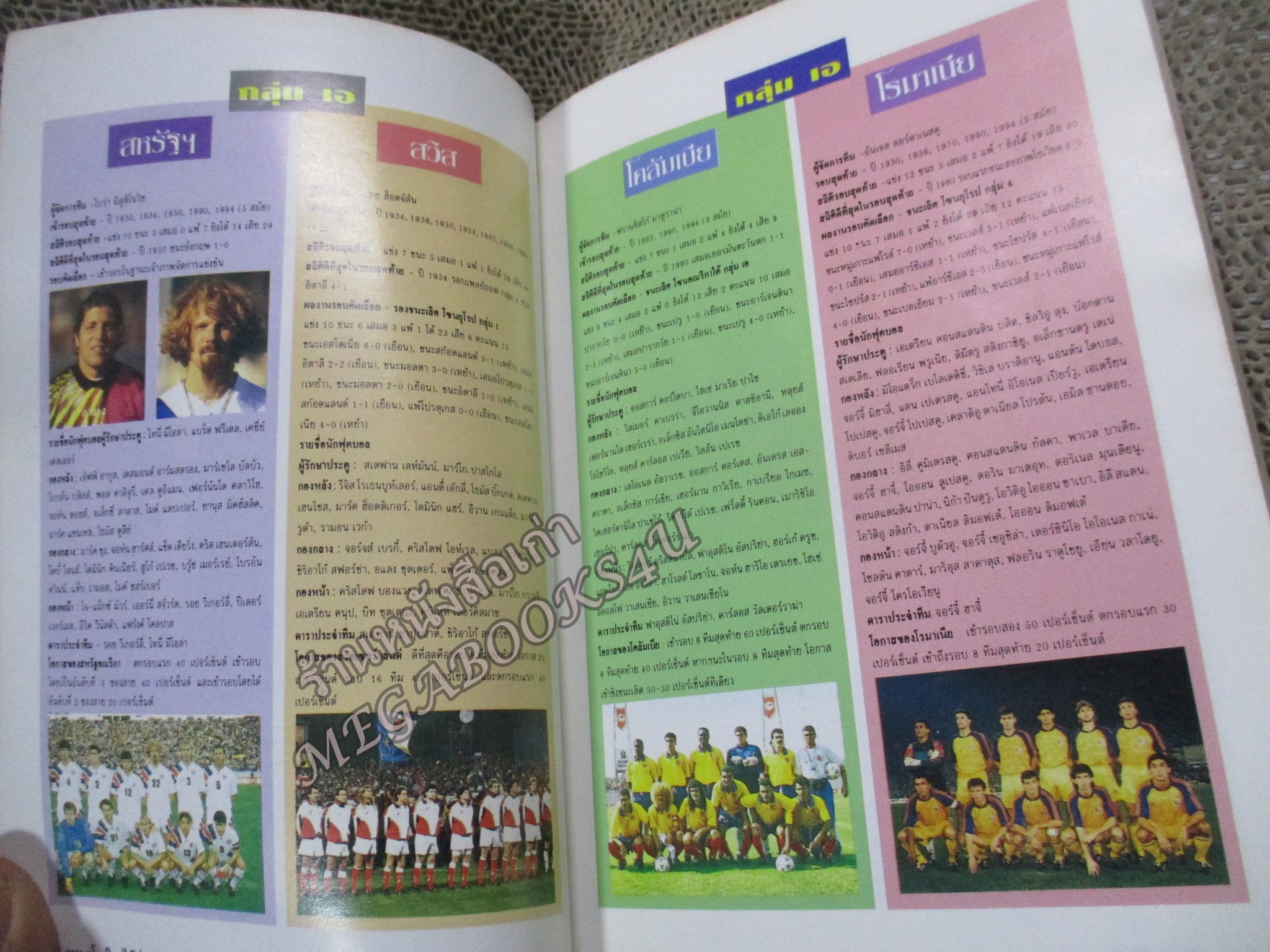 พานาโซนิค ไก๊ด์บุ๊ค ฟุตบอลโลก94 / นิตยสารฟุตบอล / มีขีดเขียนผลฟุตบอลบนกระดาษด้านใน