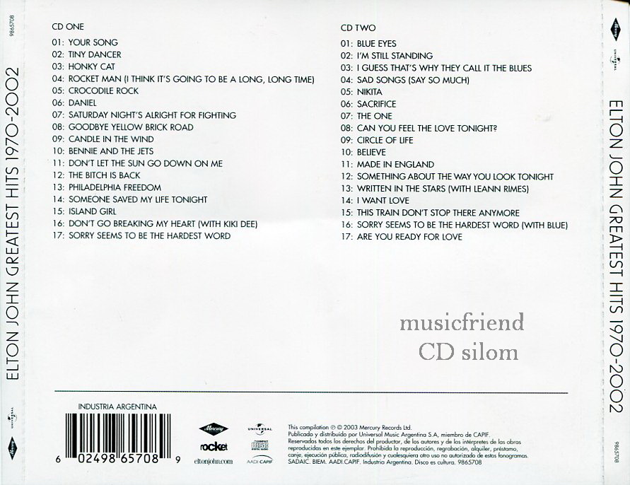 CD,Elton John - Greatest Hits 1970-2002