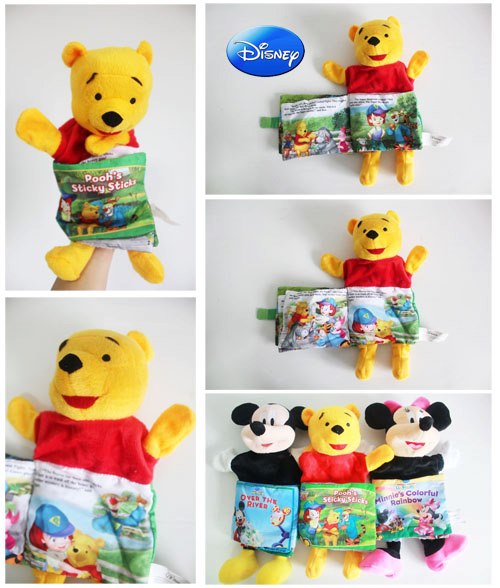 นิทานผ้า+หุ่นมือ 2 in 1 หมีพูห์ / มินนี้เม้าส์ /มิกกี้เม้าส์