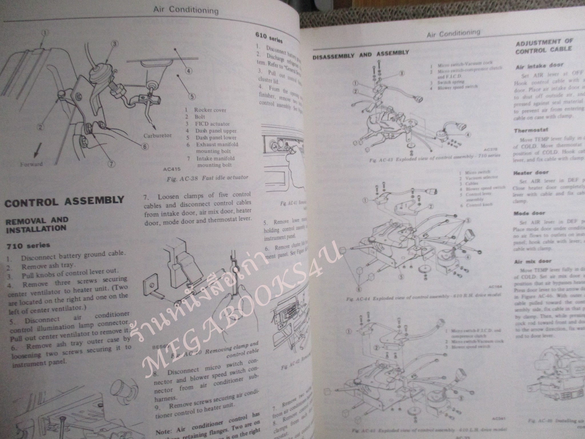 คู่มือซ่อมรถนิสสัน รถดัทสัน SERVICE MANUAL AIR CONDITIONER MODEL 710 AND 610 SERIES