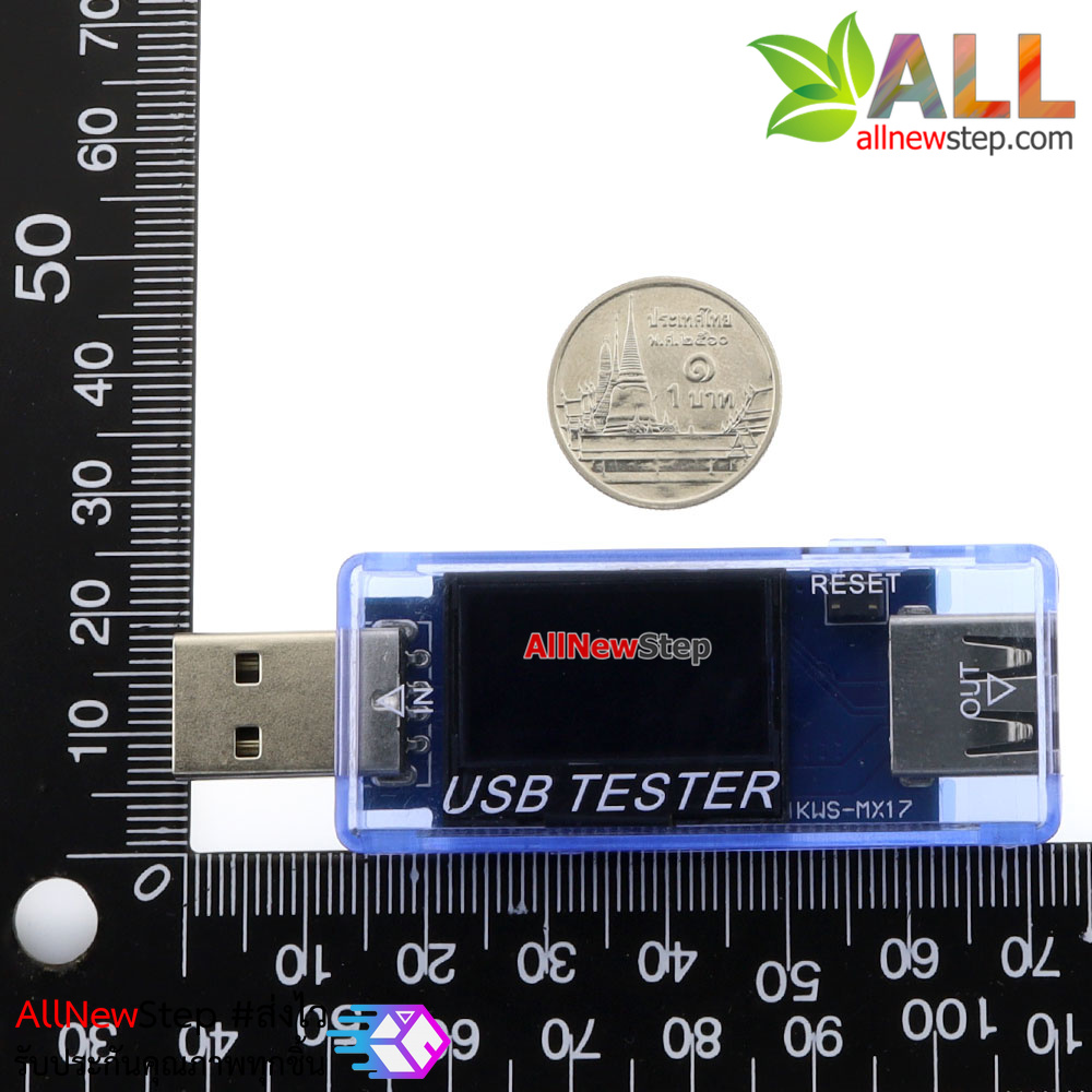 USB Tester charger doctor QC2.0/QC3.0 KWS-MX17 มิเตอร์วัดโวลต์และแอมป์ของอุปกรณ์ USB รอบรับไฟ 4-30V กระแสสูงสุด 5A