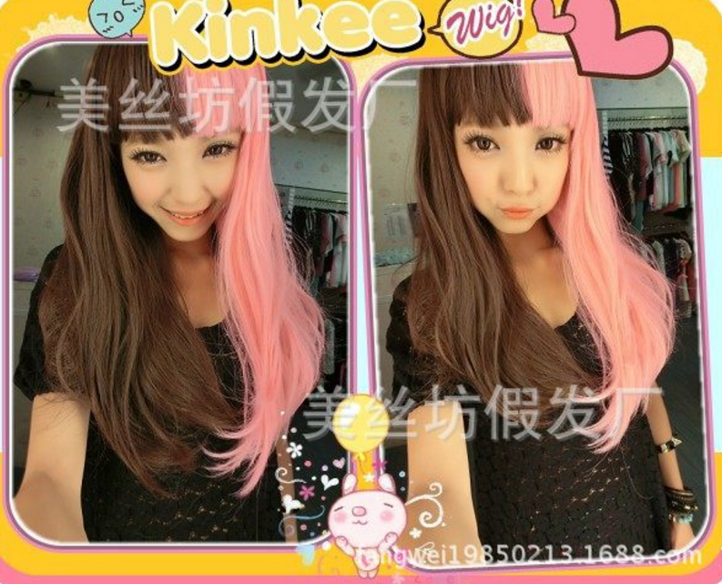 COS-228 วิกคอส หน้าม้า สีทูโทน ใกล้เคียงกับสีนางเเบบเลยคะ