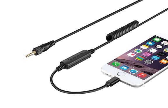 Saramonic LC-C35 Locking 3.5mm Male Connector to Apple Certified Lightning Output Cable for Select Saramonic Microphones including the LavMic, SR-WM4C, UwMic9, UwMic10 and UwMic15