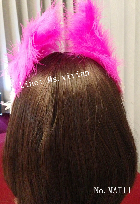 MAI11 มงกุฎขนฟู เเบบคาดหน้าผาก (งาน handmade)**สินค้ามีจำกัดในเเต่ละล๊อต**