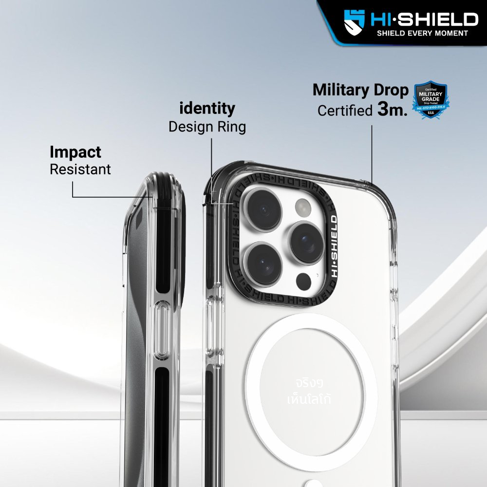 Hishield Magsafe ShockProof Case เคสแม่เหล็ก โคตรกันกระแทก ใช้สำหรับ iPhone 17 Pro Max Air 16 Plus 15 Pro Max 14 Pro Max ใบกำกับภาษี