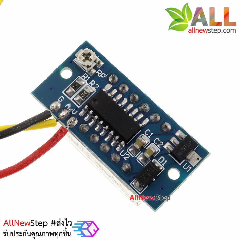 ดิจิตอล โวลต์มิเตอร์ 0 ถึง100 โวลต์ จอขนาด 0.36 นิ้ว สีเขียว Mini 3 Digital LED DC 0 -100 Volt