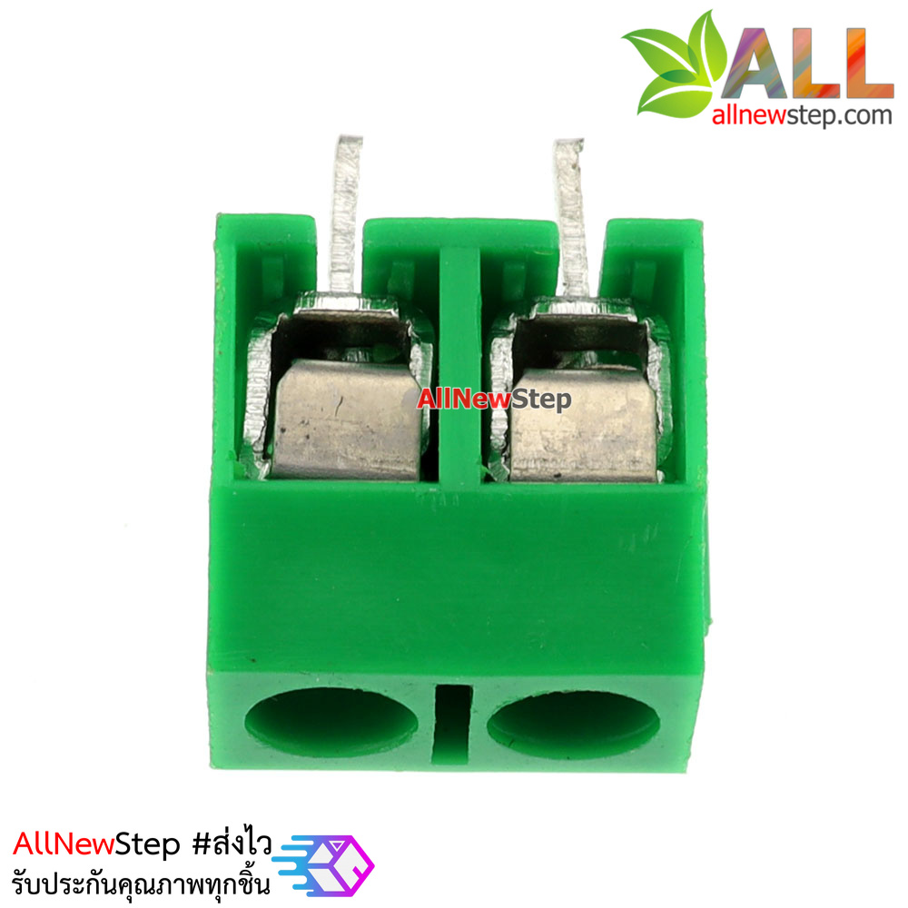 Terminal Block 2 ขา KF301 2P position 5.08 MM screw PCB terminal block สีเขียว