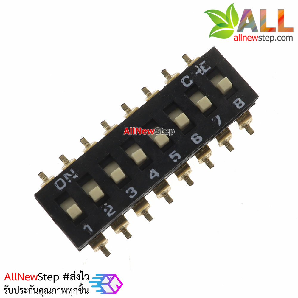 dip switch 2.54mm patch SMT SMD toggle switch สวิตช์แบบ DIP SMD 8 ช่อง