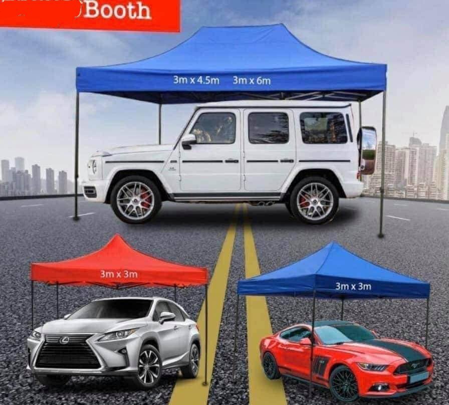 เต็นท์ผ้าใบ เต็นท์ขายของ เต็นท์แม่ค้า รุ่นพับเก็บได้ ผ้า600D 2x3ม - หลังละ 1310 บาท ส่ง 10หลัง