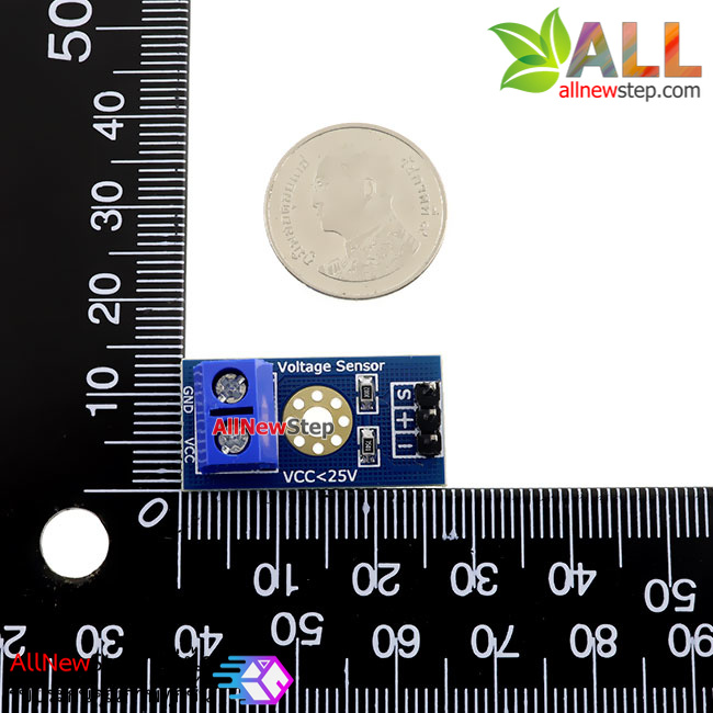 โมดูล วัดแรงดันไฟฟ้า วัดโวลต์ 0-24v สำหรับ Arduino Standard Voltage Meter Sensor Module For Arduino