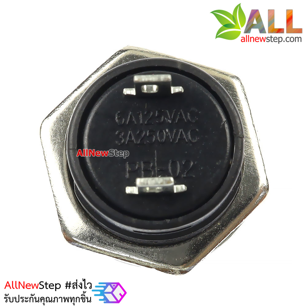 สวิตช์ปุ่มกดสีเขียว สวิตช์กดติดปล่อยดับ 250VAC 3A