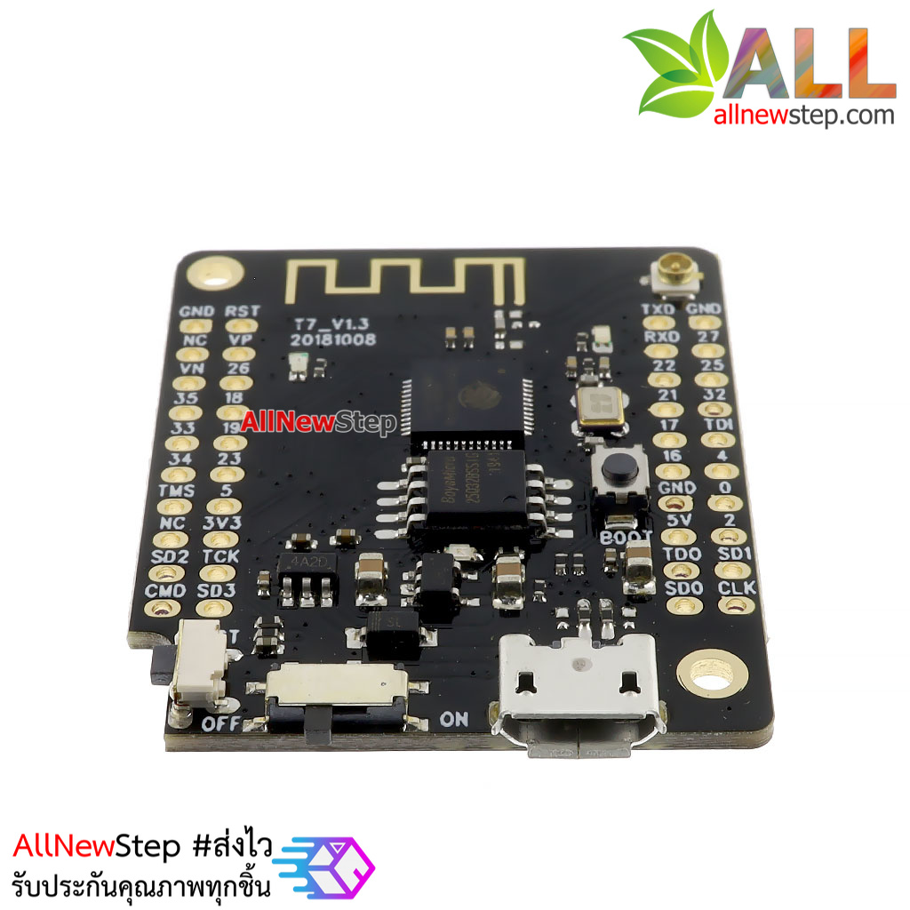 Mini32 V2.0.13 ESP32 WiFi โมดูล ESP32 พร้อมวงจรชาร์จแบต Li-ion 18650