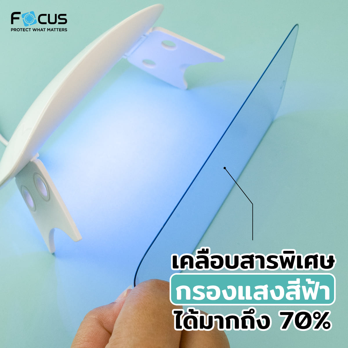 Focus ฟิล์มกระจก ถนอมสายตา เต็มจอ โฟกัส ใช้สำหรับ iPhone 17 Pro Max Air 16 Plus 15 14 13 12 ใบกำกับภาษี