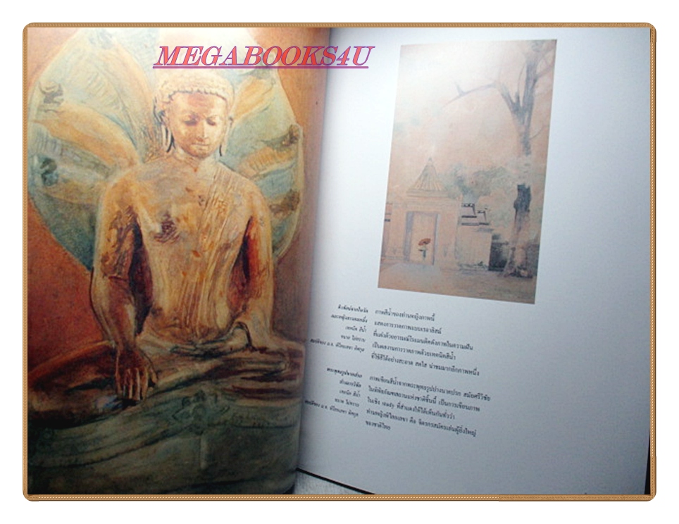 หนังสือจิตรกรไทยสมัครเล่น ผู้ควรแก่การยกย่อง โดยสำนักพิมพ์ เมืองโบราณ ตำหนิ มีคราบน้ำช่วงบนตลอดทั้งเล่ม บางหน้าแกะออกจะมีรอยติด