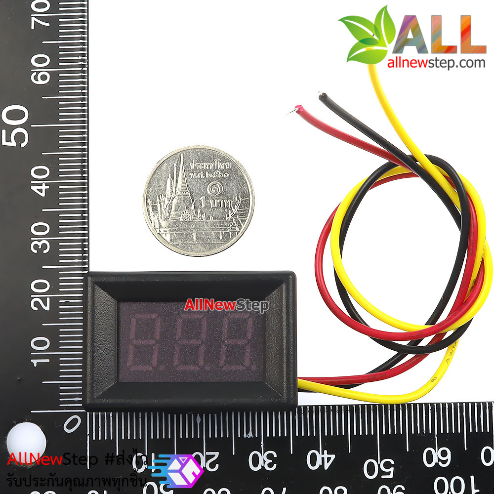 DC volt meter 0.36 นิ้ว 0-100V โวลต์มิเตอร์ 0-100V ขนาด 0.36 นิ้ว สีน้ำเงิน