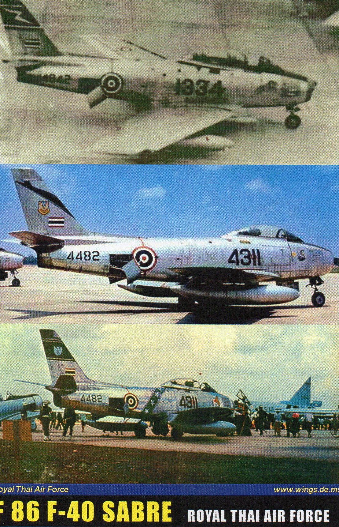 [Decal] 1/72 F-86F-40 SABRE ROYAL THAI AIR FORCE