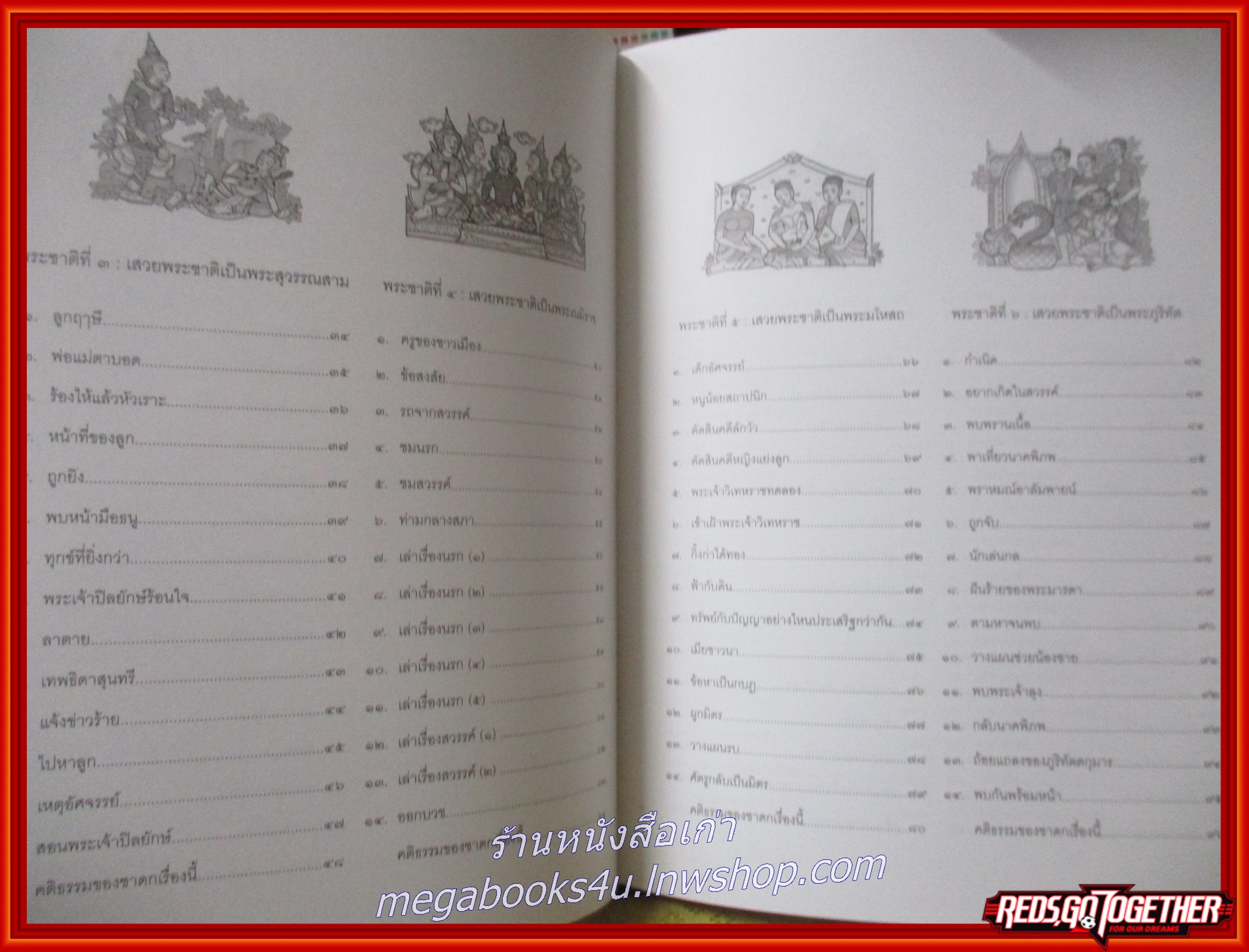 สมุดภาพ พระเจ้าสิบชาติ นิทานชาดกทศบารมีประกอบภาพพร้อมคติธรรม