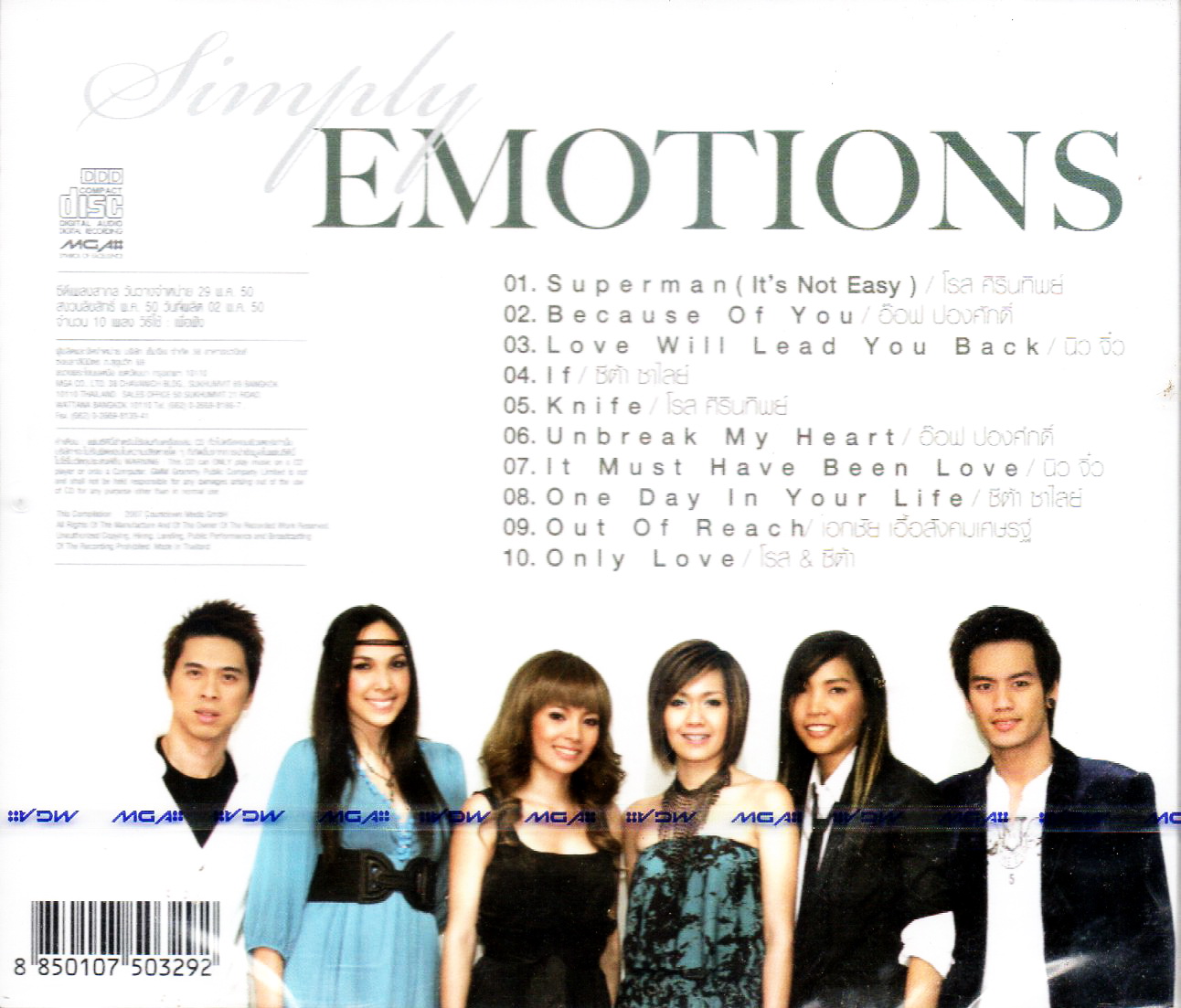 CD,Simply Emotions - Recommendedอัลบั้มสากลครั้งแรกของ โรส อ๊อฟ นิว จิ๋ว ซีต้า(รวมศิลปิน)(V.A.T)(2550)