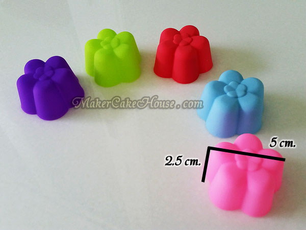 พิมพ์ซิลิโคนดอกบ๊วยเดี่ยว 5 cm. ( ราคา 12 ชิ้น )