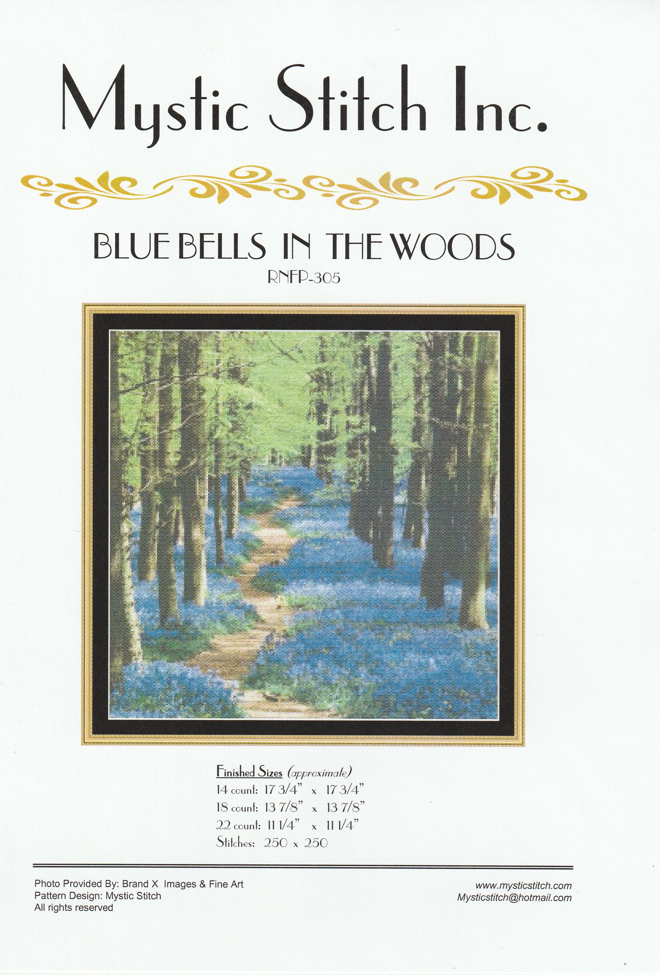 Mystic Stitch ผังลาย Blue Bells in the Woods