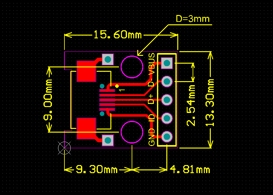 Micro USB Breakout Board
