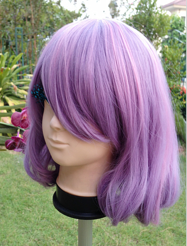 COS-223 วิกคอสปลายสวอล ยาวประไหล่ ทรงสวยน่ารักมาก **สีตามหุ่น**