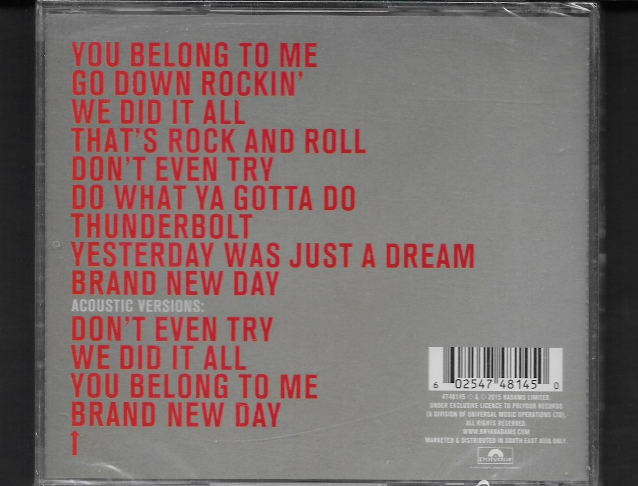 CD,Bryan Adams - Get Up (2015)(Asia)