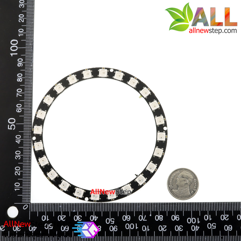 NeoPixel Ring 24 WS2812 RGB LED เส้นผ่านศูนย์กลาง 86mm