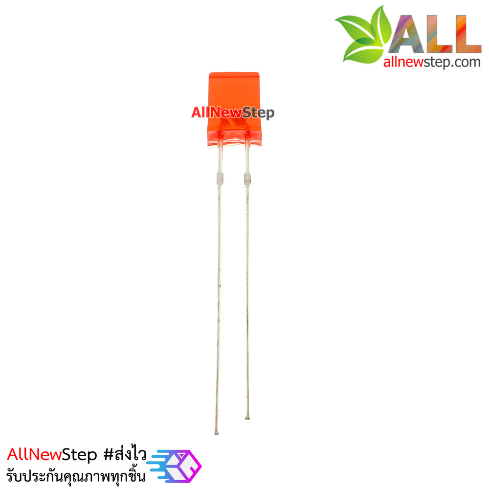 LED แบบเหลี่ยม LED เหลี่ยม สีแดง จำนวน 5 ชิ้น