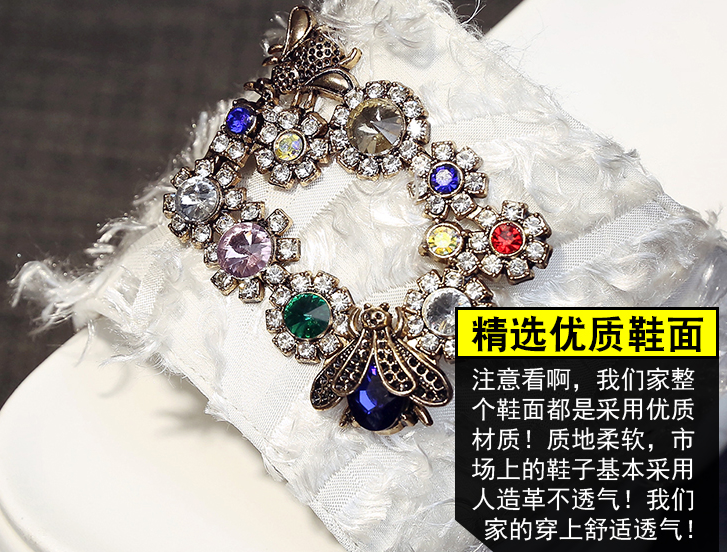 รองเท้าส้นเตารีดสวมน่ารักๆสีชมพู/ขาว/ดำ/เขียว ไซต์ 34-39