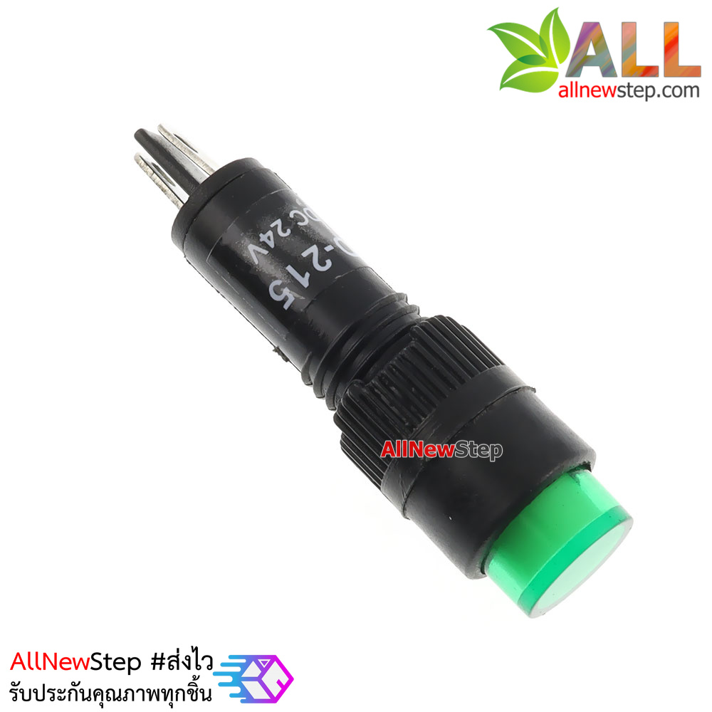 NXD-215 ไฟ LED signal สำหรับติดแผงควบคุม สีเขียว 24VDC