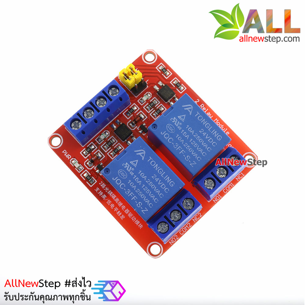 Relay 24V 2 Channel Relay High/Low Level Trigger Relay Module for Arduino