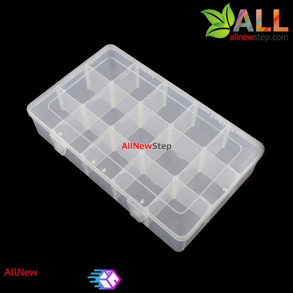 กล่องพลาสติกเก็บอุปกรณ์ 15 ช่อง ขนาด 265x155x55mm