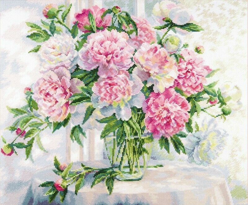 Alisa ชุดปัก Peonies by the window