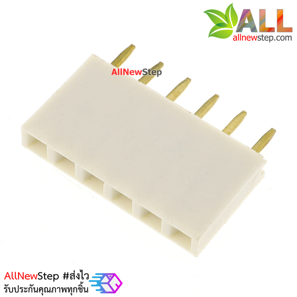 Pin header Female Header Single Row 2.54mm 6p Pin1x6 สีขาว