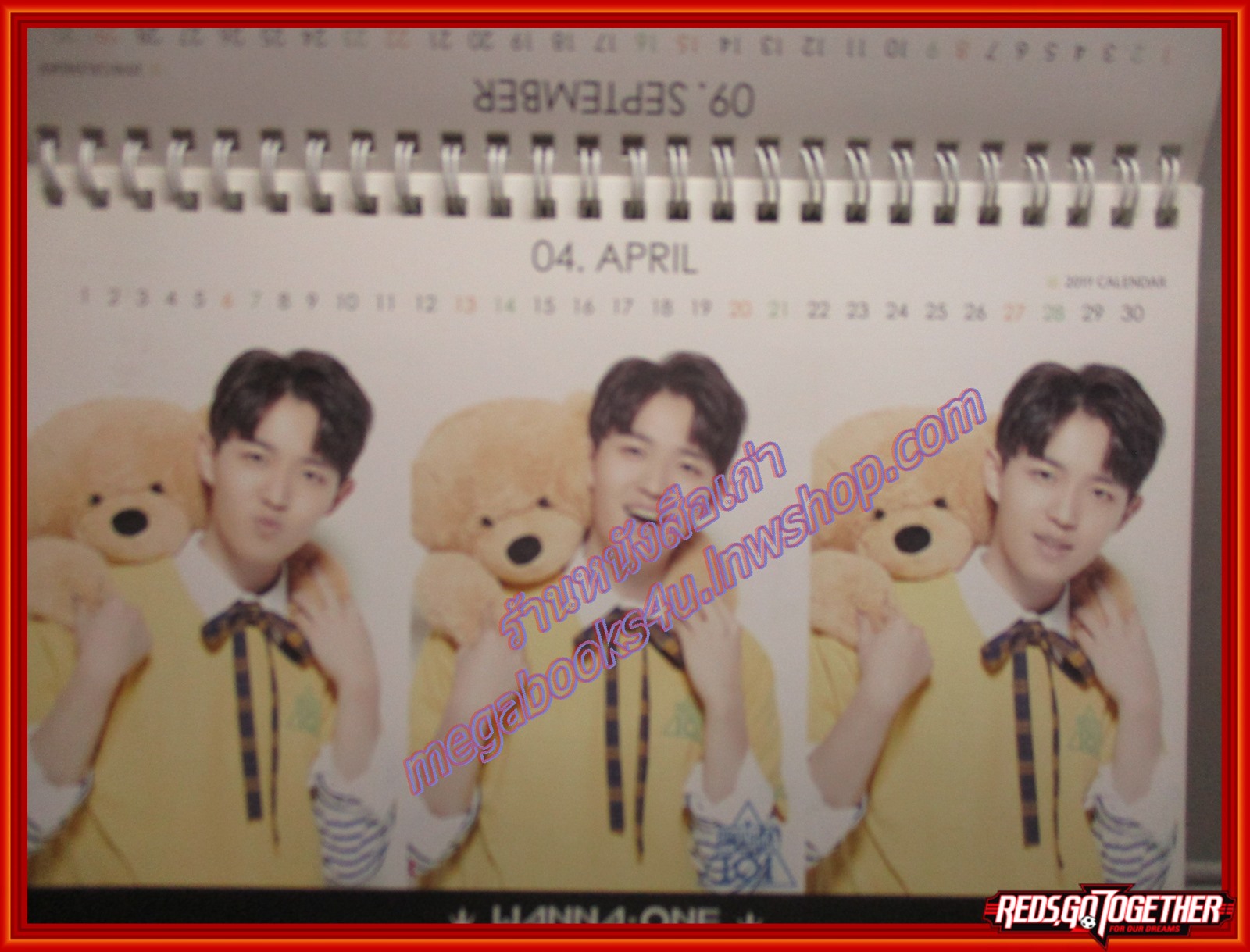 ปฏิทินดาราเกาหลี WANNA-ONE ปี 2018 2019 มีรอยขีดเขียน1แผ่น