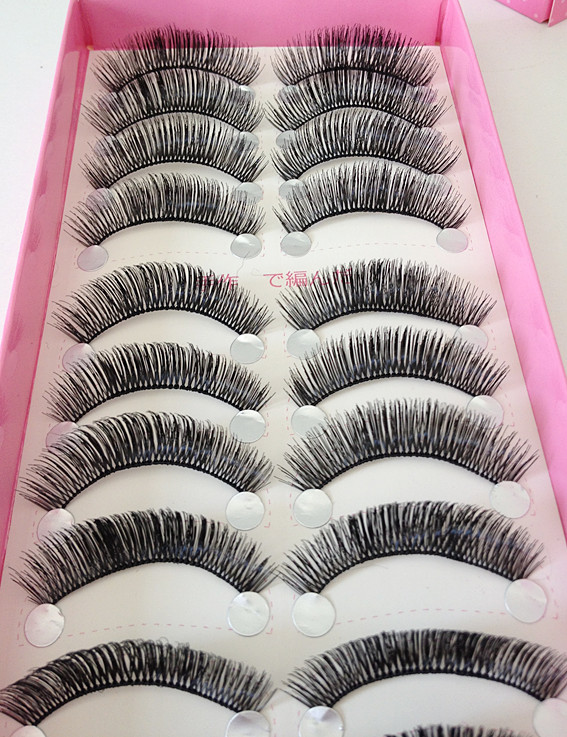 HS-36 ขนตาเอ็นใส (ขายปลีก)เเพ็คละ 10 คู่