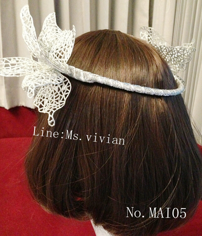 MAI05 มงกุฎผีเสื้อตัวใหญ่สีเงิน (งาน handmade)**สินค้ามีจำกัดในเเต่ละล๊อต**